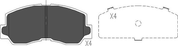 Kavo Parts KBP-5532 - Kit de plaquettes de frein, frein à disque cwaw.fr