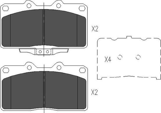 Kavo Parts KBP-5529 - Kit de plaquettes de frein, frein à disque cwaw.fr