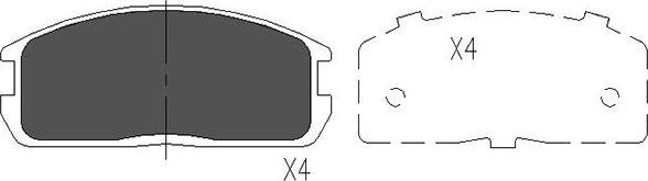 Kavo Parts KBP-5524 - Kit de plaquettes de frein, frein à disque cwaw.fr