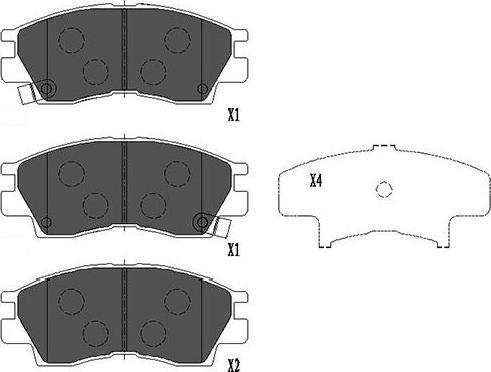 Kavo Parts KBP-5526 - Kit de plaquettes de frein, frein à disque cwaw.fr