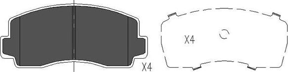 Kavo Parts KBP-5528 - Kit de plaquettes de frein, frein à disque cwaw.fr