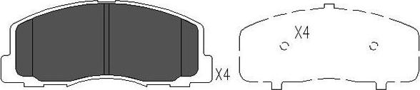 Kavo Parts KBP-5523 - Kit de plaquettes de frein, frein à disque cwaw.fr