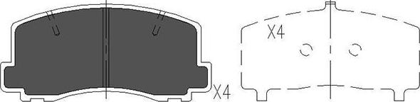 Kavo Parts KBP-5522 - Kit de plaquettes de frein, frein à disque cwaw.fr