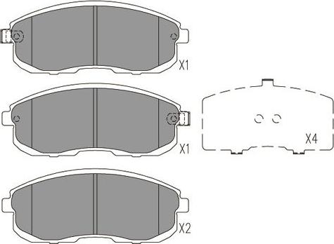 Kavo Parts KBP-6596 - Kit de plaquettes de frein, frein à disque cwaw.fr