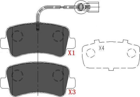 Kavo Parts KBP-6590 - Kit de plaquettes de frein, frein à disque cwaw.fr