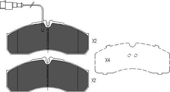 Kavo Parts KBP-6591 - Kit de plaquettes de frein, frein à disque cwaw.fr