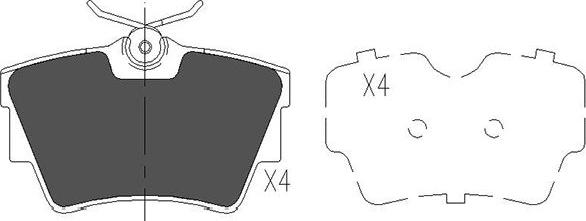 Kavo Parts KBP-6593 - Kit de plaquettes de frein, frein à disque cwaw.fr