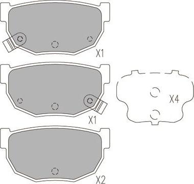 Kavo Parts KBP-6597 - Kit de plaquettes de frein, frein à disque cwaw.fr