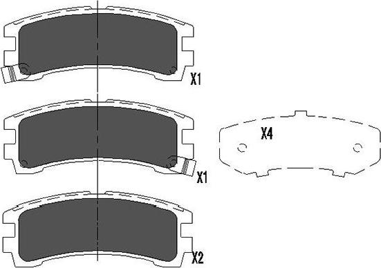 Kavo Parts KBP-6549 - Kit de plaquettes de frein, frein à disque cwaw.fr