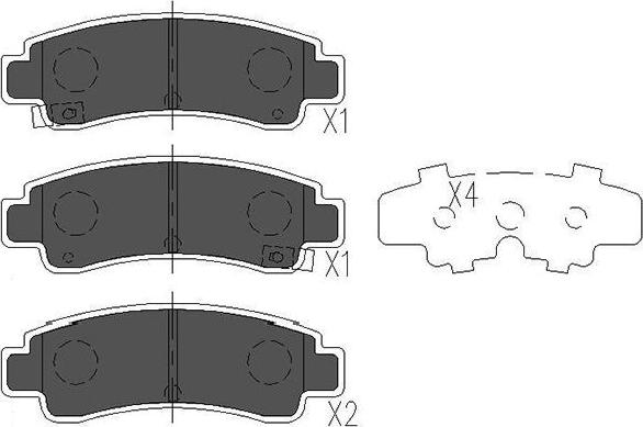 Kavo Parts KBP-6546 - Kit de plaquettes de frein, frein à disque cwaw.fr