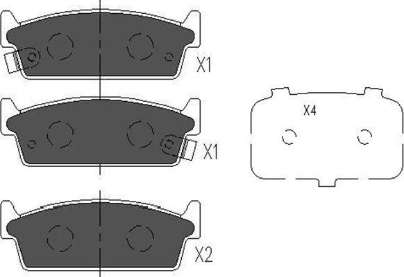 Kavo Parts KBP-6548 - Kit de plaquettes de frein, frein à disque cwaw.fr