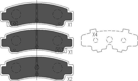 Kavo Parts KBP-6543 - Kit de plaquettes de frein, frein à disque cwaw.fr