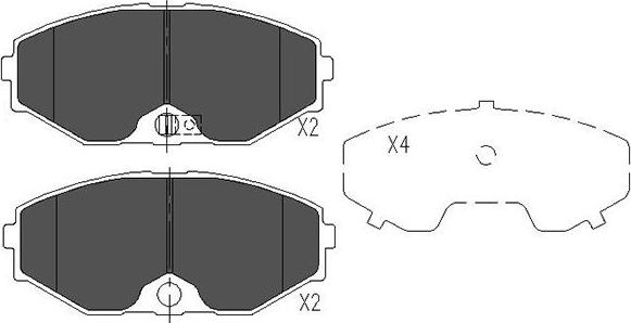 Kavo Parts KBP-6553 - Kit de plaquettes de frein, frein à disque cwaw.fr