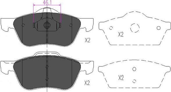 Kavo Parts KBP-6560 - Kit de plaquettes de frein, frein à disque cwaw.fr