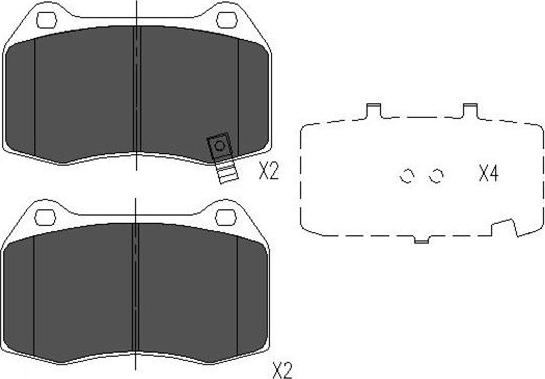 Kavo Parts KBP-6561 - Kit de plaquettes de frein, frein à disque cwaw.fr