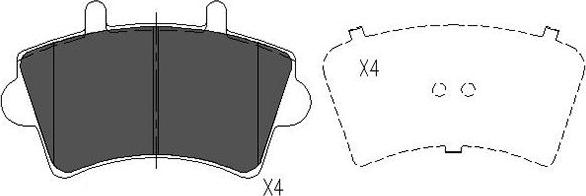 Kavo Parts KBP-6563 - Kit de plaquettes de frein, frein à disque cwaw.fr