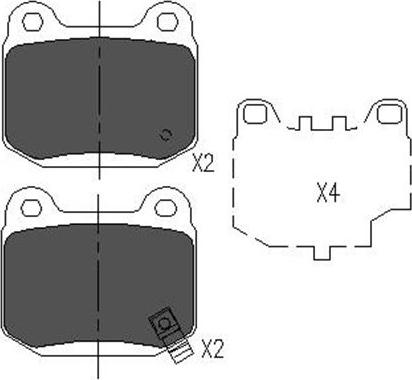 Kavo Parts KBP-6562 - Kit de plaquettes de frein, frein à disque cwaw.fr