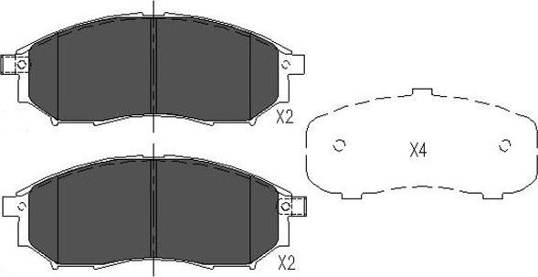 Kavo Parts KBP-6567 - Kit de plaquettes de frein, frein à disque cwaw.fr