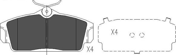 Kavo Parts KBP-6509 - Kit de plaquettes de frein, frein à disque cwaw.fr