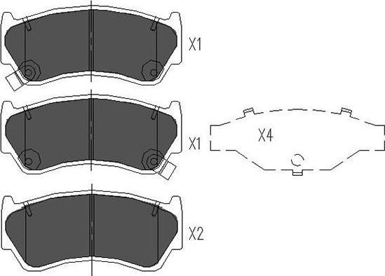 Kavo Parts KBP-6508 - Kit de plaquettes de frein, frein à disque cwaw.fr