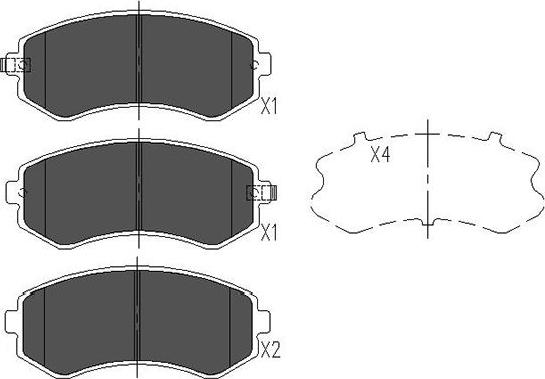 Kavo Parts KBP-6514 - Kit de plaquettes de frein, frein à disque cwaw.fr