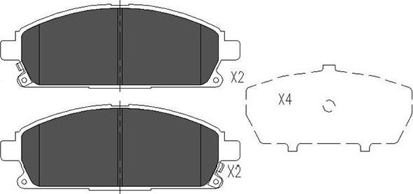 Kavo Parts KBP-6516 - Kit de plaquettes de frein, frein à disque cwaw.fr