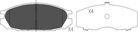 Kavo Parts KBP-6510 - Kit de plaquettes de frein, frein à disque cwaw.fr