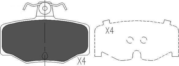 Kavo Parts KBP-6511 - Kit de plaquettes de frein, frein à disque cwaw.fr