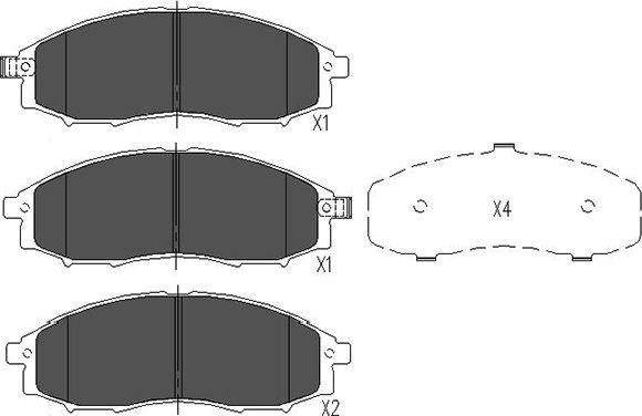 Kavo Parts KBP-6518 - Kit de plaquettes de frein, frein à disque cwaw.fr