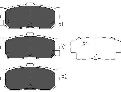 Kavo Parts KBP-6513 - Kit de plaquettes de frein, frein à disque cwaw.fr