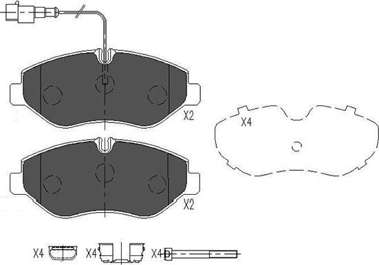 Kavo Parts KBP-6584 - Kit de plaquettes de frein, frein à disque cwaw.fr