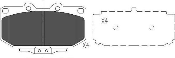 Kavo Parts KBP-6536 - Kit de plaquettes de frein, frein à disque cwaw.fr