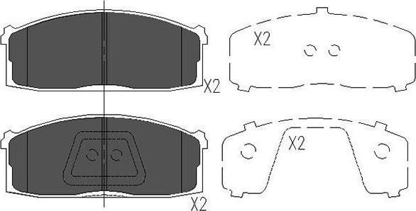 Kavo Parts KBP-6533 - Kit de plaquettes de frein, frein à disque cwaw.fr