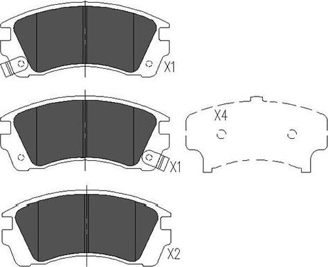 Kavo Parts KBP-6532 - Kit de plaquettes de frein, frein à disque cwaw.fr