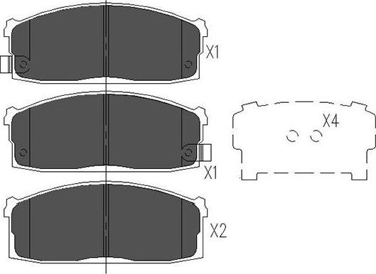 Kavo Parts KBP-6525 - Kit de plaquettes de frein, frein à disque cwaw.fr