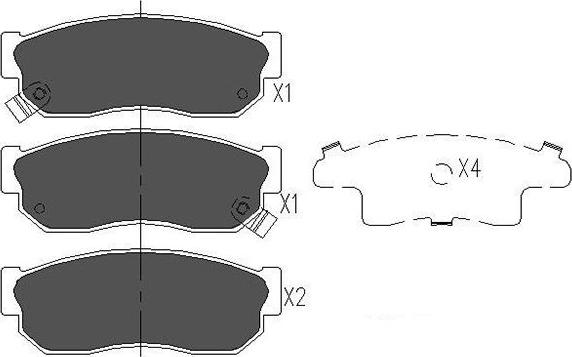 Kavo Parts KBP-6526 - Kit de plaquettes de frein, frein à disque cwaw.fr