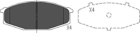 Kavo Parts KBP-6520 - Kit de plaquettes de frein, frein à disque cwaw.fr