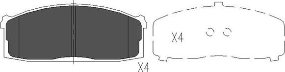 Kavo Parts KBP-6521 - Kit de plaquettes de frein, frein à disque cwaw.fr