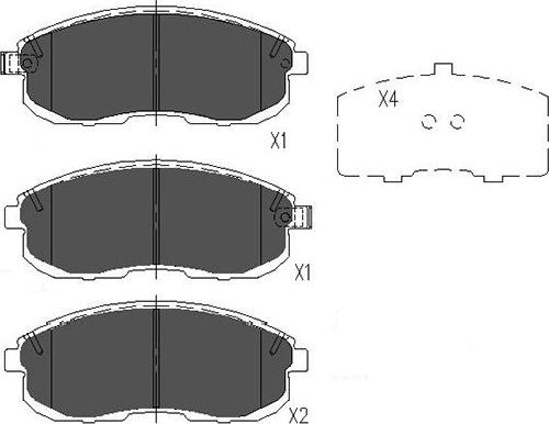 Kavo Parts KBP-6528 - Kit de plaquettes de frein, frein à disque cwaw.fr