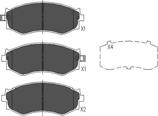 Kavo Parts KBP-6527 - Kit de plaquettes de frein, frein à disque cwaw.fr