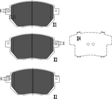 Kavo Parts KBP-6573 - Kit de plaquettes de frein, frein à disque cwaw.fr