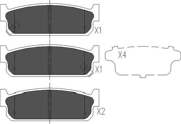 Kavo Parts KBP-6572 - Kit de plaquettes de frein, frein à disque cwaw.fr