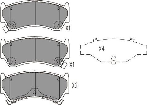 Kavo Parts KBP-6605 - Kit de plaquettes de frein, frein à disque cwaw.fr