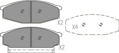 Kavo Parts KBP-6600 - Kit de plaquettes de frein, frein à disque cwaw.fr