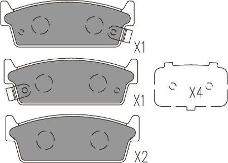 Kavo Parts KBP-6601 - Kit de plaquettes de frein, frein à disque cwaw.fr