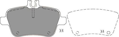 Kavo Parts KBP-6619 - Kit de plaquettes de frein, frein à disque cwaw.fr