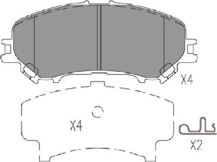 Kavo Parts KBP-6614 - Kit de plaquettes de frein, frein à disque cwaw.fr