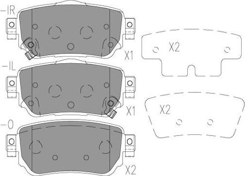 Kavo Parts KBP-6615 - Kit de plaquettes de frein, frein à disque cwaw.fr