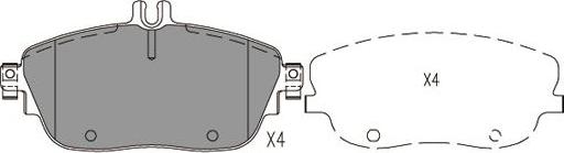 Kavo Parts KBP-6620 - Kit de plaquettes de frein, frein à disque cwaw.fr