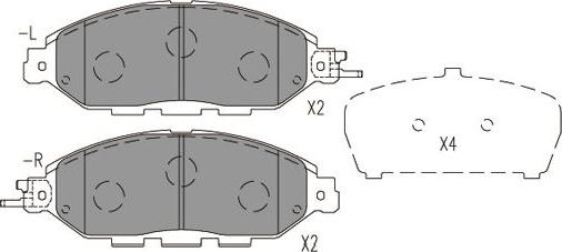 Kavo Parts KBP-6623 - Kit de plaquettes de frein, frein à disque cwaw.fr